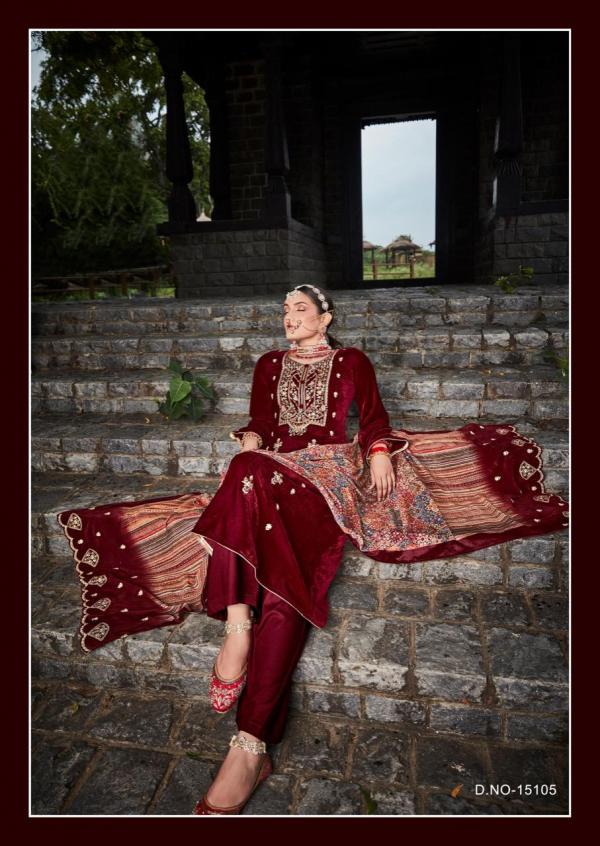 Gull Jee Velvet Queen Embroidery Velvet Designer  Salwar Suits Collection